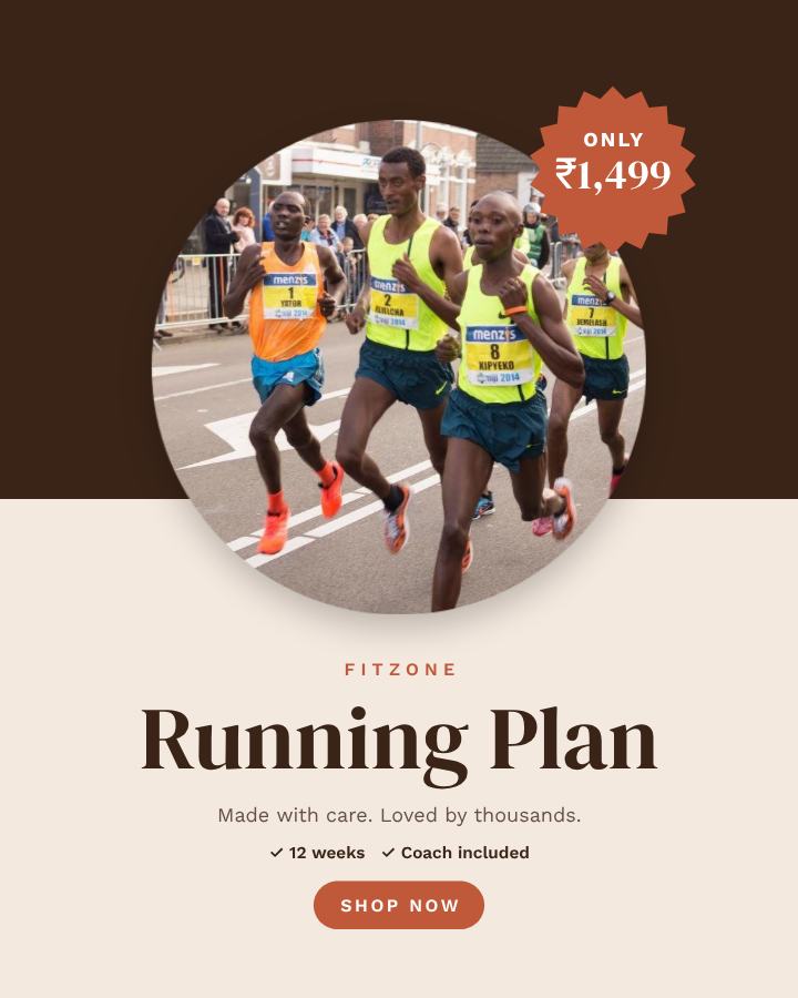 Terracotta Running Plan Product Ad — editable marketing template