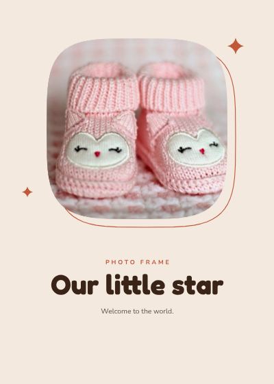 Terracotta Squircle Frame Our little star template