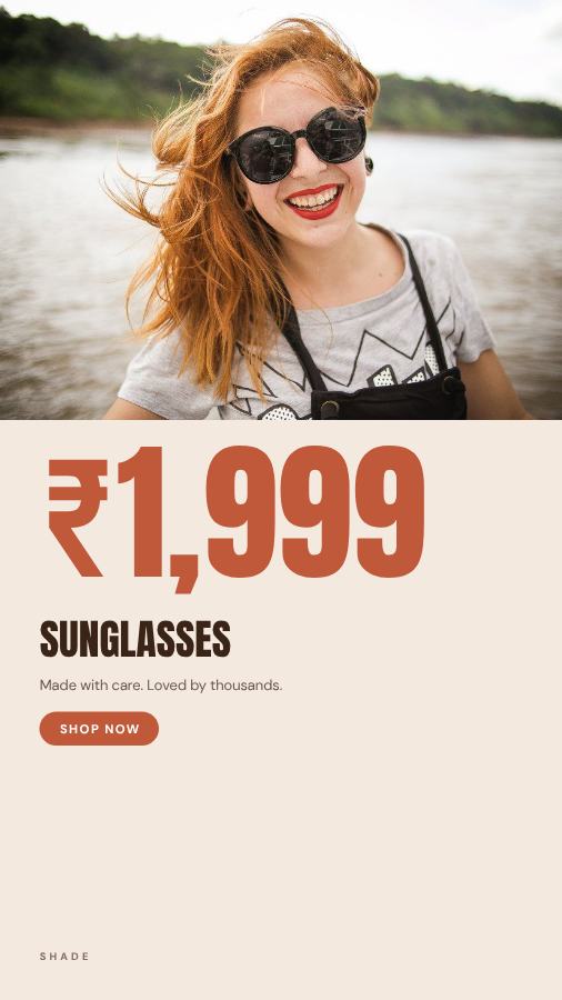 Terracotta Sunglasses Product Ad — editable marketing template