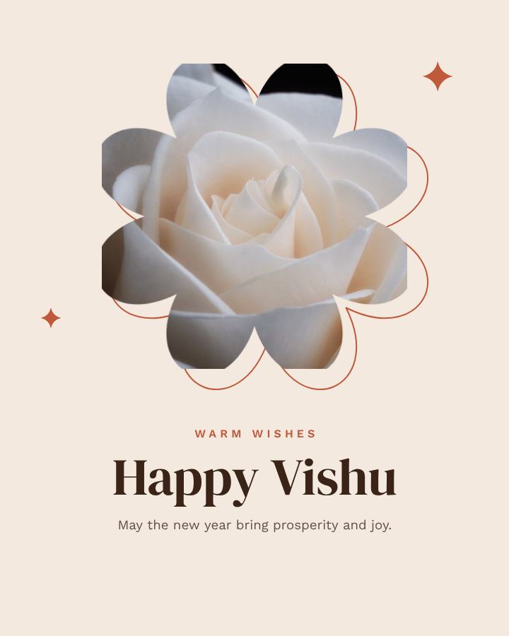 Terracotta Vishu Greeting Post — editable festivals template