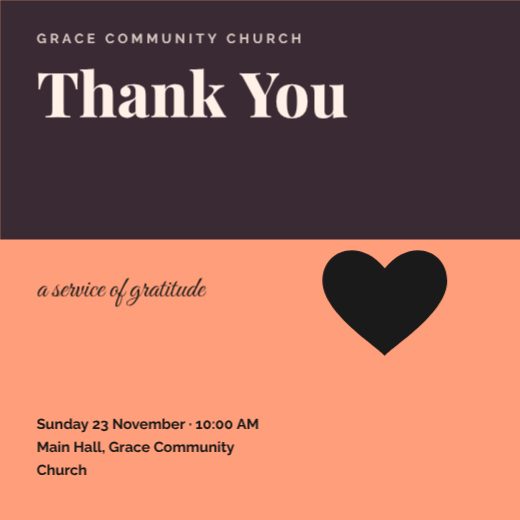 Thank You Church Post template