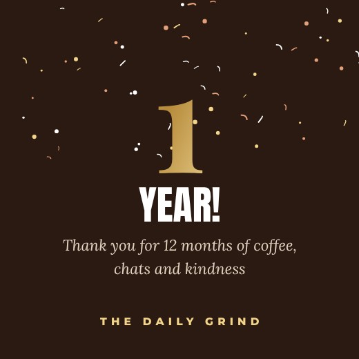Thank You Customers Post — free anniversary card template