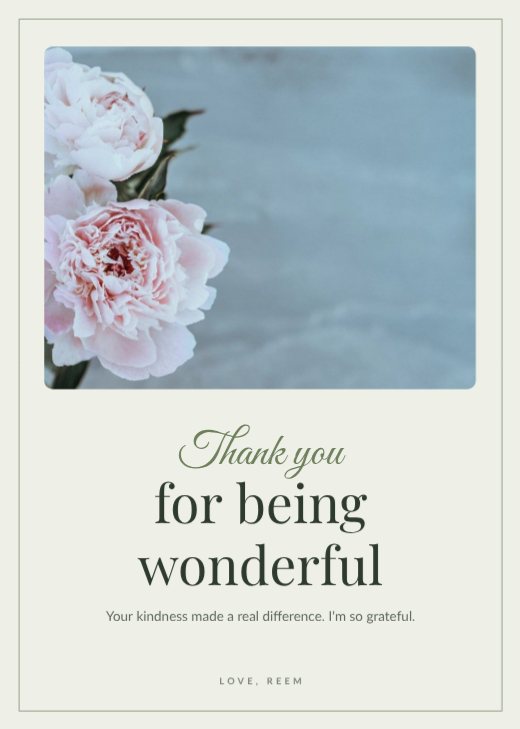 Thank You Floral Card