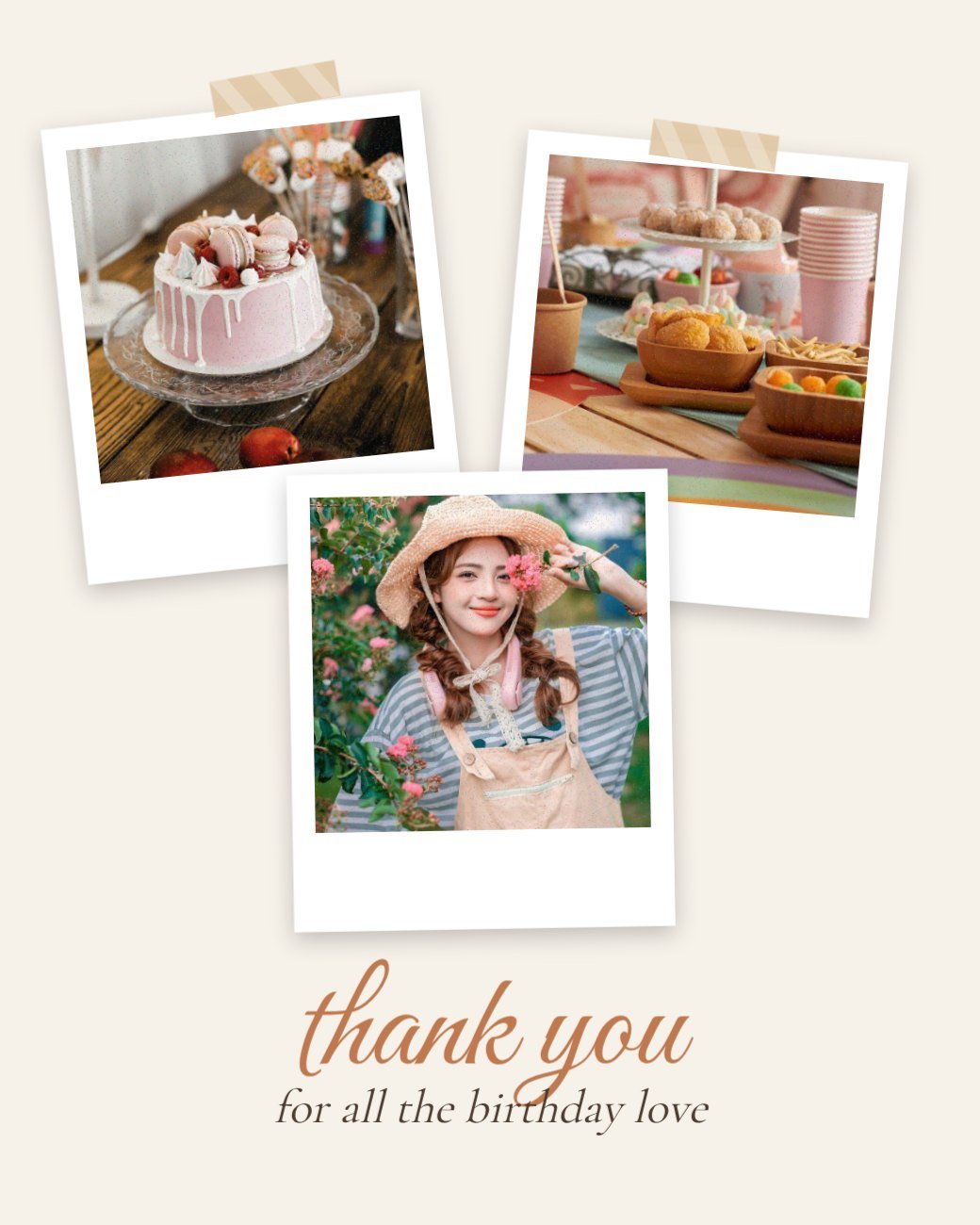 Thank You For The Birthday Love Post — editable birthday template