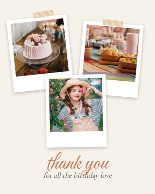 Thank You For The Birthday Love Post template