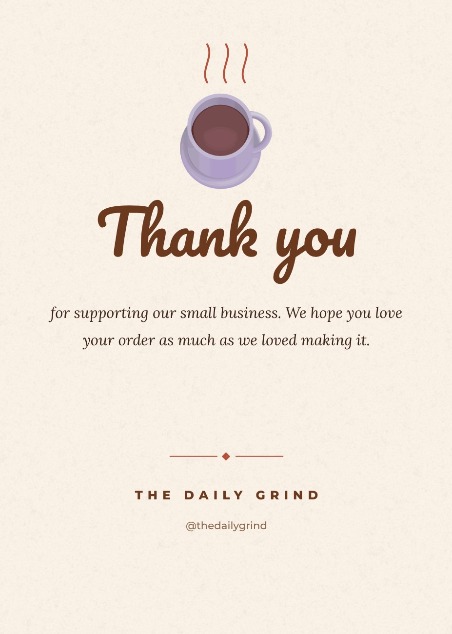 Thank You for Your Business Card — editable cards template