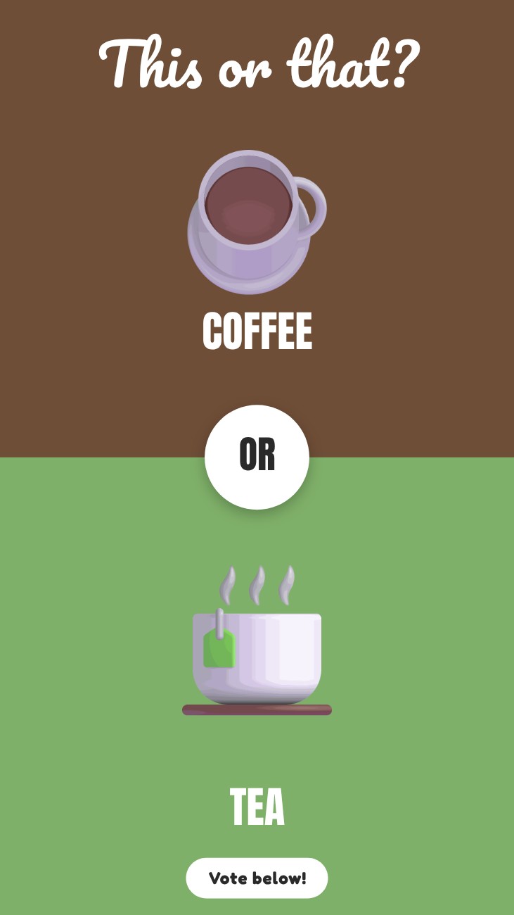 This or That Story — editable social media template