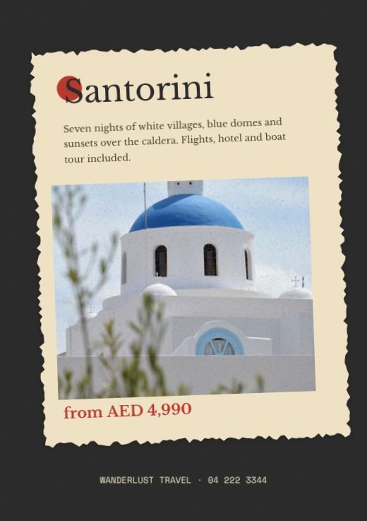 Torn Paper Travel Postcard Flyer template