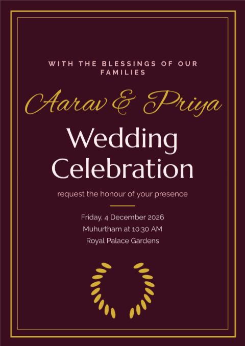 Traditional Ornate Wedding template