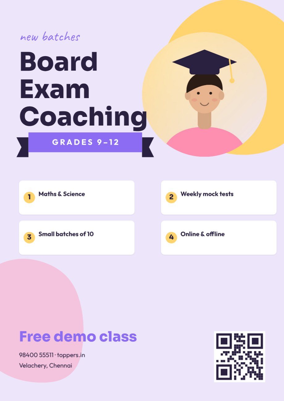 Tuition Centre Admission Flyer — editable marketing template