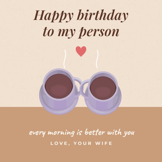 Two Mugs My Person Husband Post — free design template