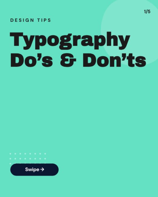 Typography Do’s & Don’ts Carousel template