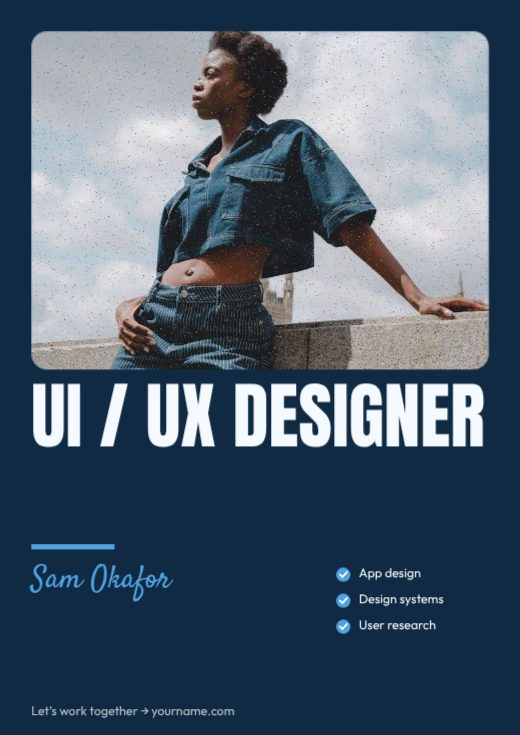 UI / UX Designer Personal Brand Poster template