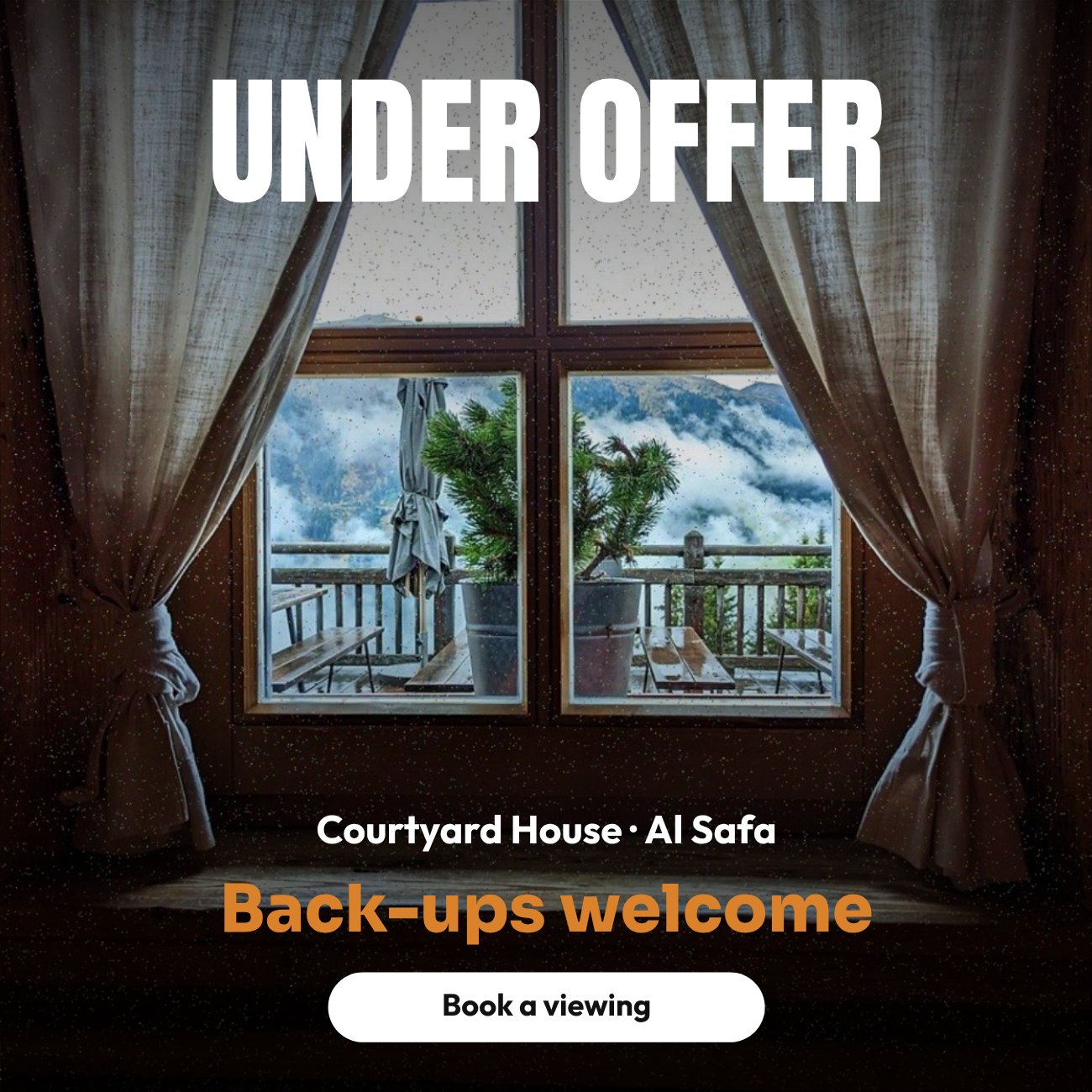 Under Offer Courtyard House Real Estate Post — editable marketing template