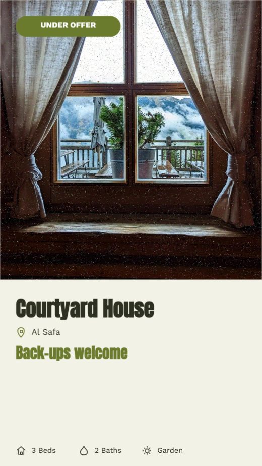 Under Offer Courtyard House Real Estate Story template
