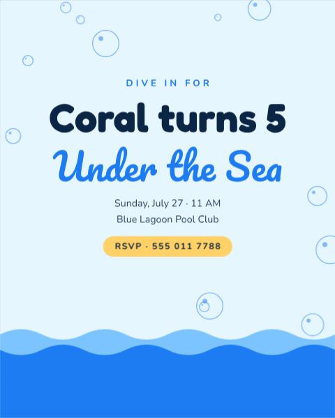 Under the Sea Birthday template