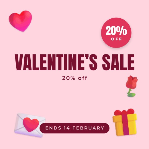 Valentine’s Day Sale Post — free Valentine’s Day design template