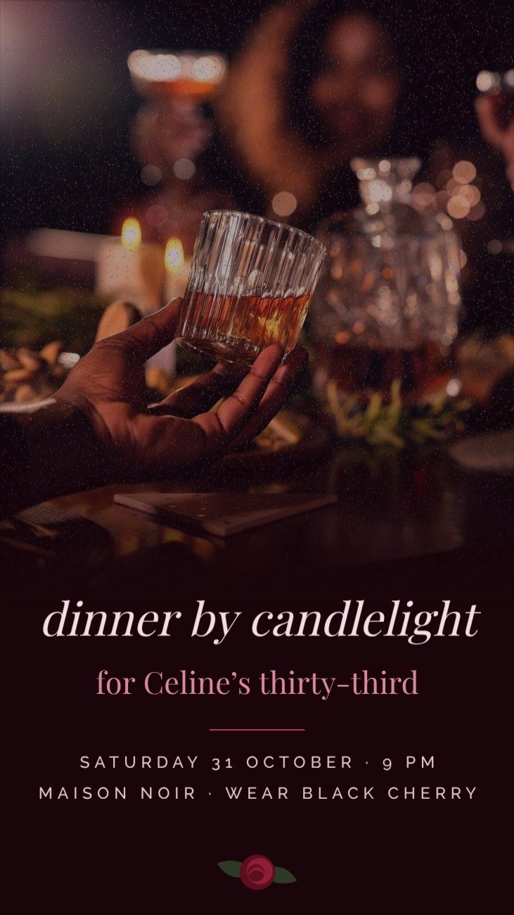 Vamp Romantic Candlelit Birthday Story — editable birthday template