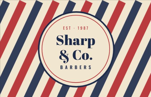 Vintage Barbershop Card template