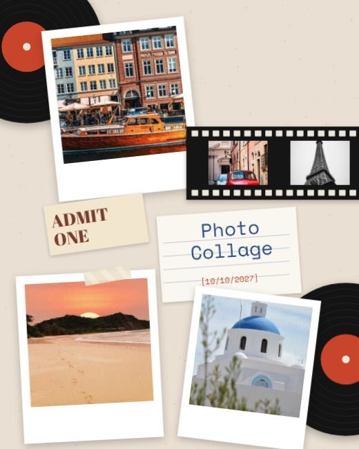 Vintage Memories Photo Collage Flyer