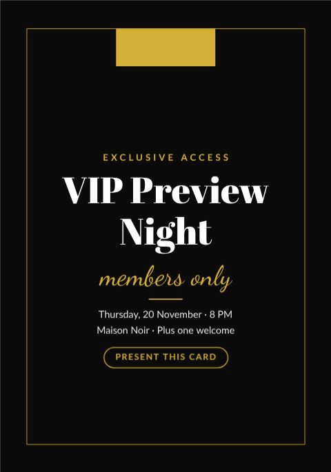 VIP Launch Party Invite template