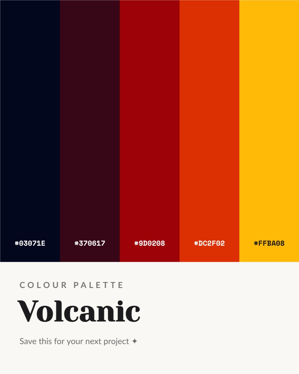 Volcanic Colour Palette Post — editable social media template
