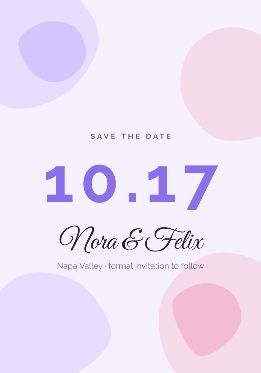Watercolor Save the Date — editable wedding template