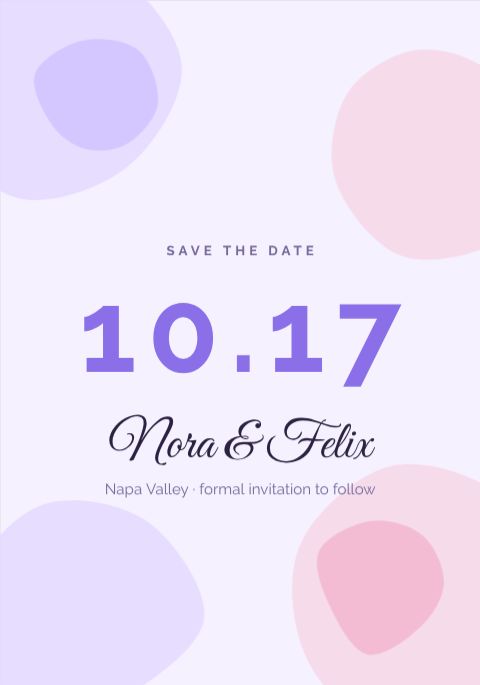 Watercolor Save the Date template