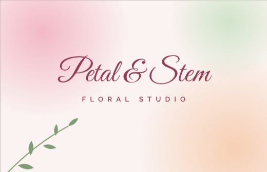 Watercolour Florist Card template