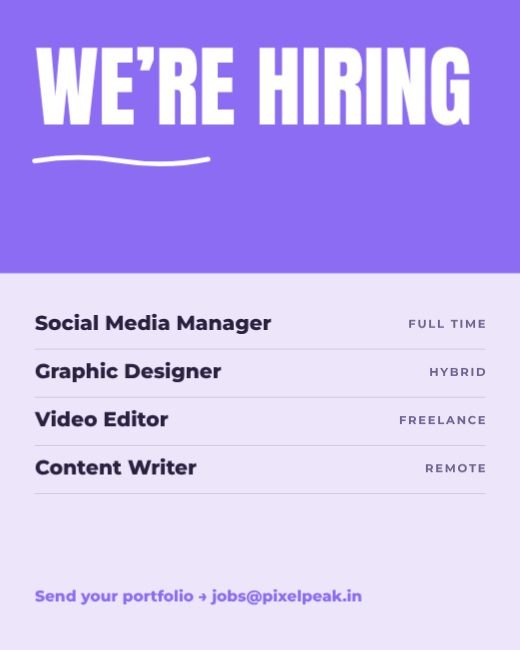 We Are Hiring Post template