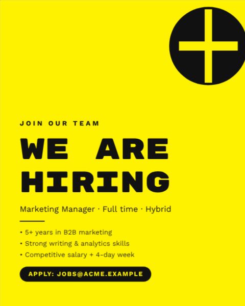 We Are Hiring template