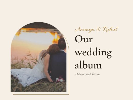 Wedding Photo Album 4 Pages template