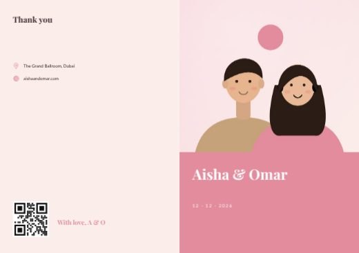 Wedding Programme Bifold Brochure template