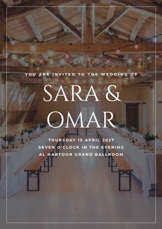 Wedding Venue Elegant Poster