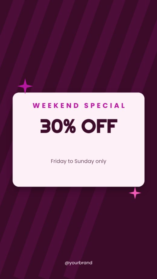 Weekend special Promo Story template