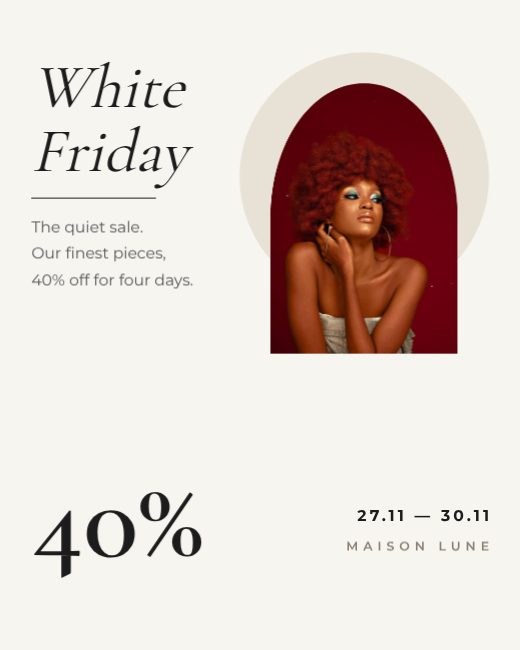 White Friday Luxury Sale Post — free sale design template