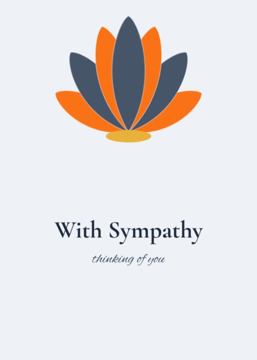 With Sympathy Card