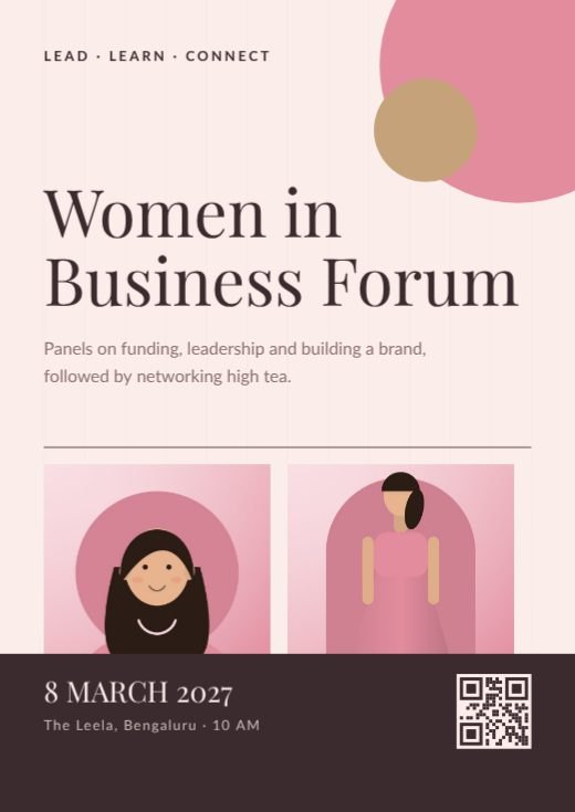 Women in Business Forum Poster template