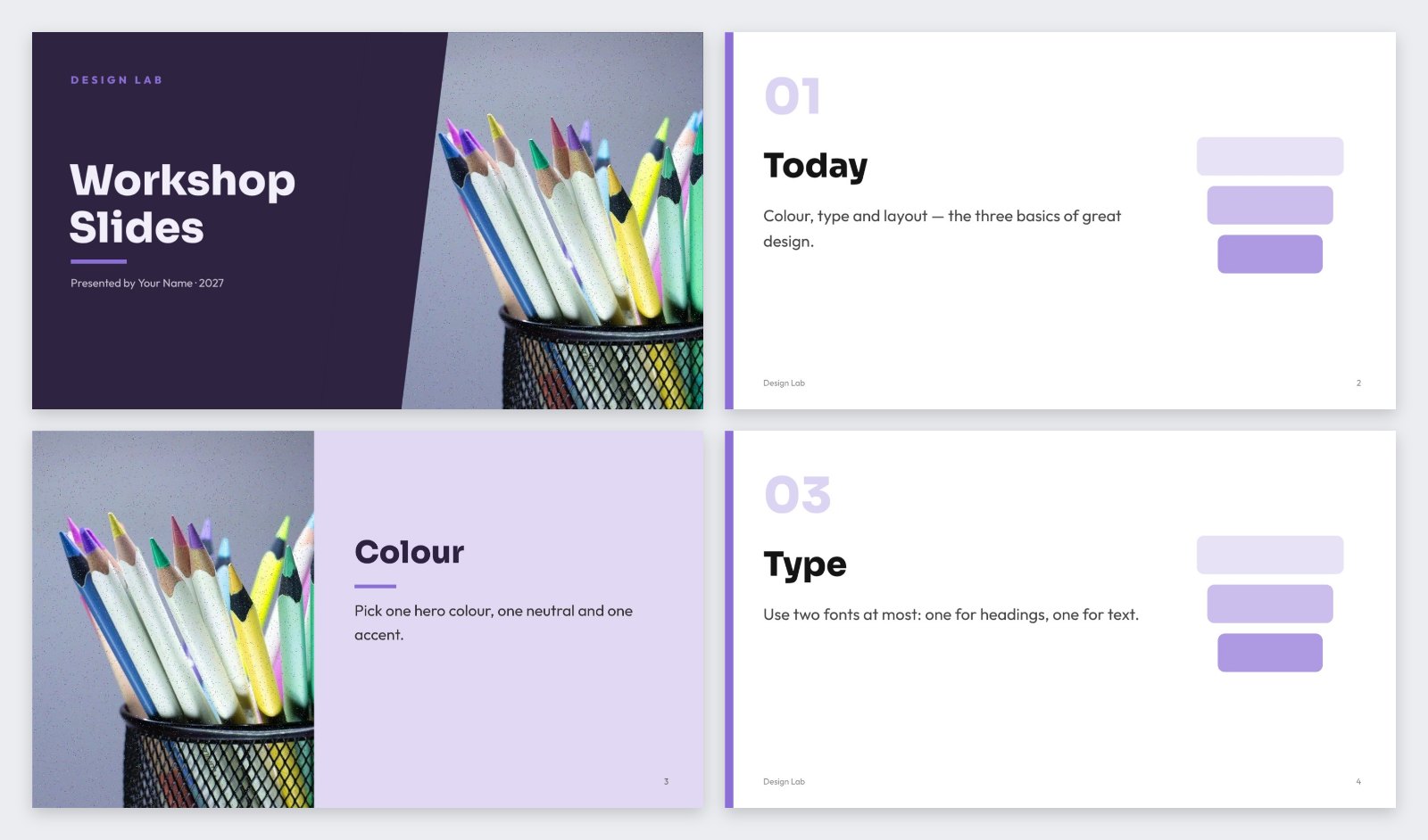 Workshop Slides Presentation — editable business template