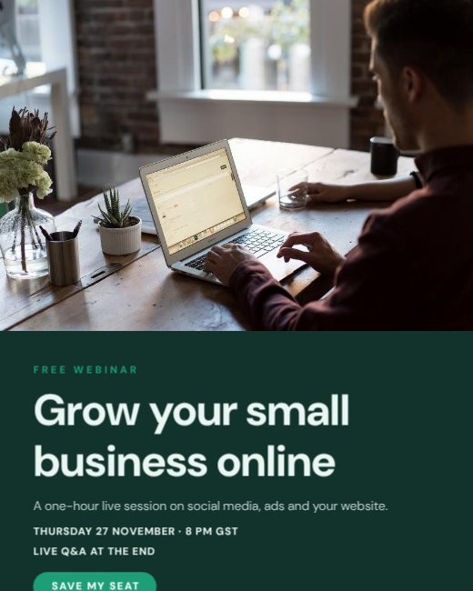 Workshop Webinar Post — free Instagram post template