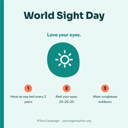 World Sight Day Awareness Post template