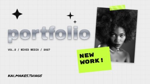 Y2K Mixed Media Portfolio Deck template