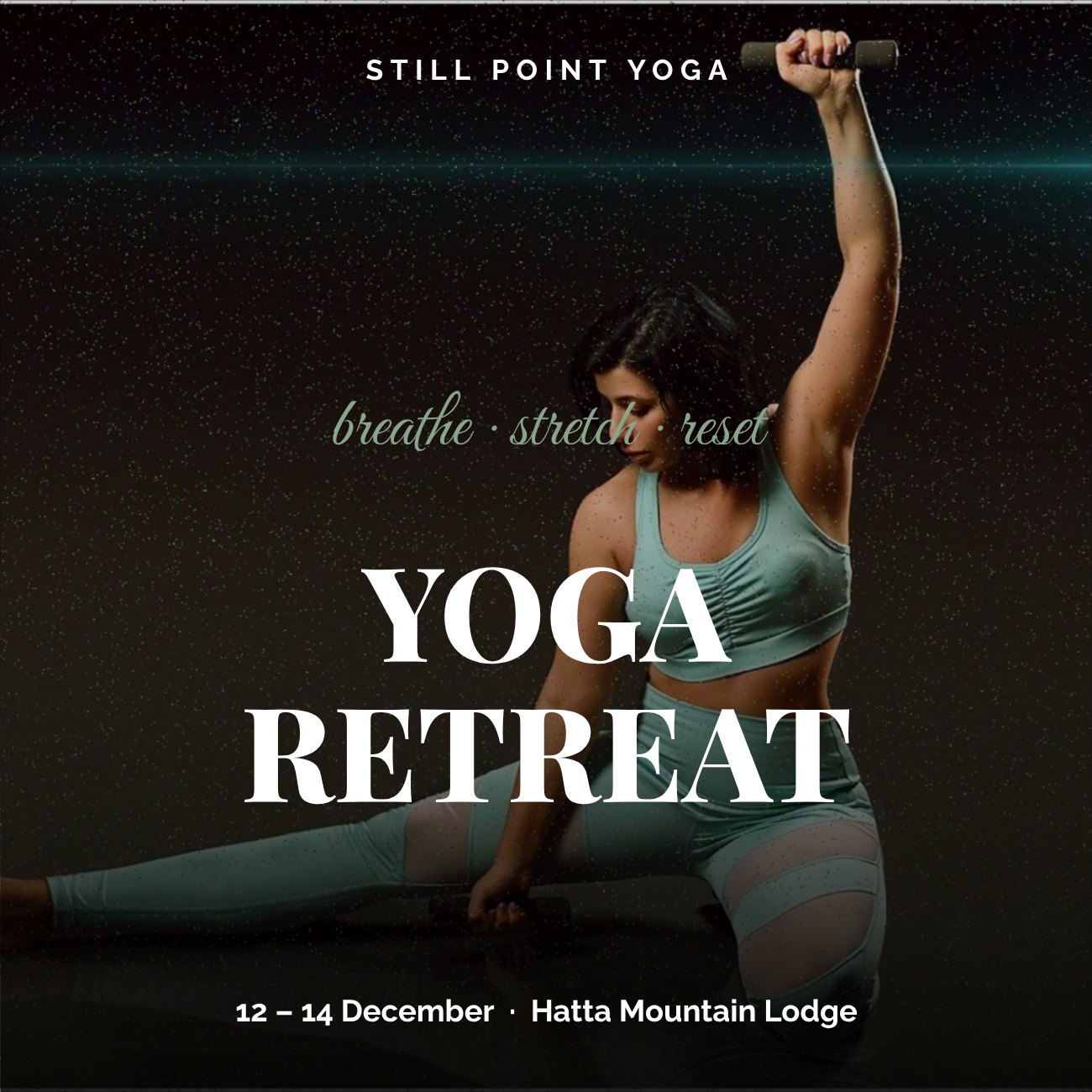 Yoga Retreat Sports Post — editable events template