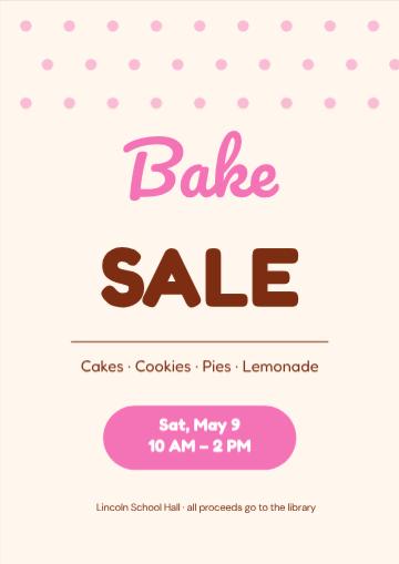 Bake Sale template