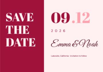 Bold Save the Date template