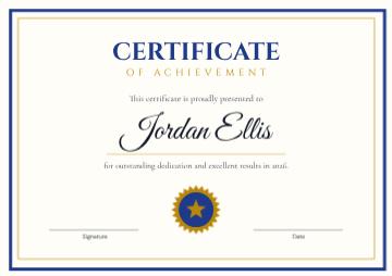 Certificate of Achievement template