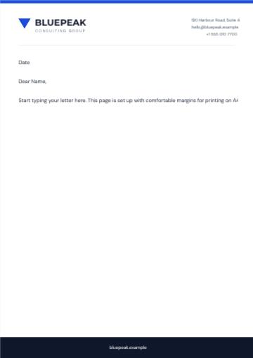Corporate Letterhead template
