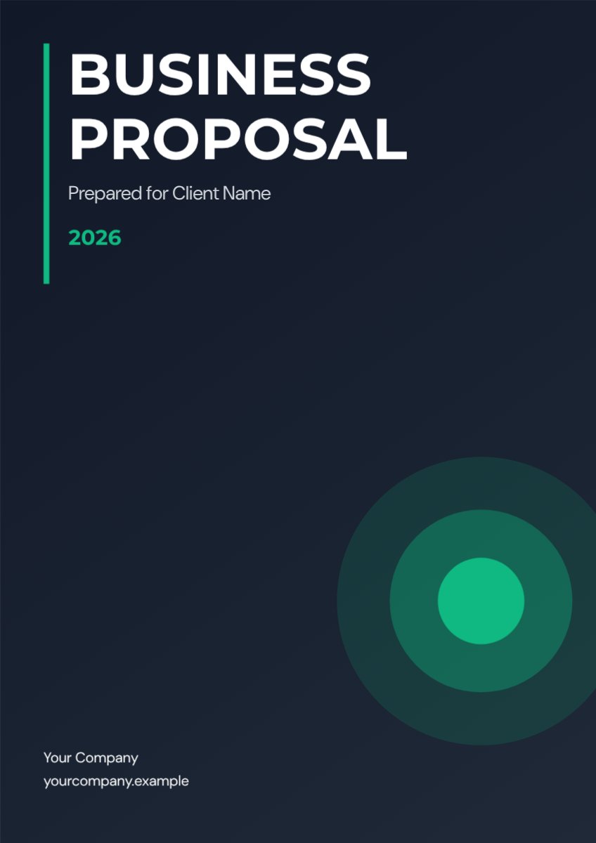 Proposal Cover — editable business template