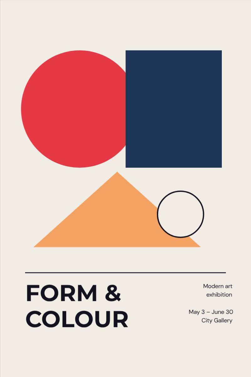 Shapes Exhibition — editable events template