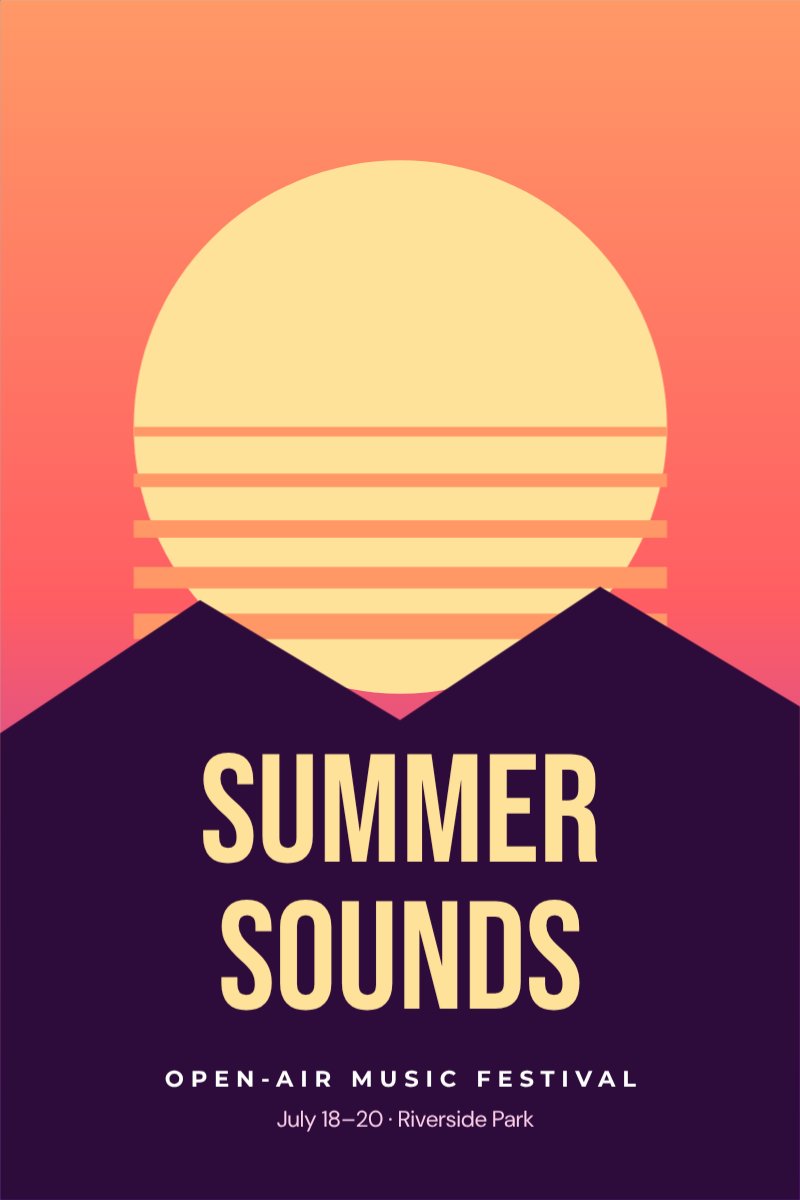 Summer Sounds — editable events template